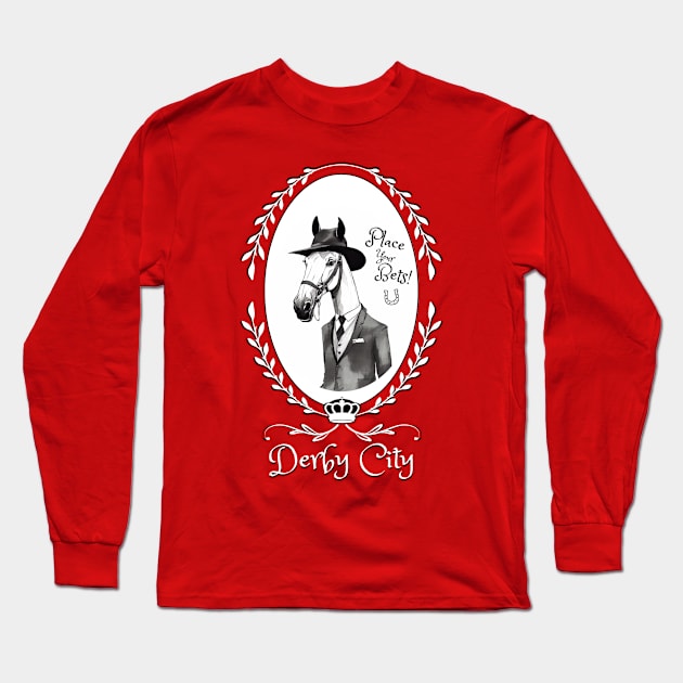 Derby City Collection: Place Your Bets 4 (Red) Long Sleeve T-Shirt by TheArtfulAllie